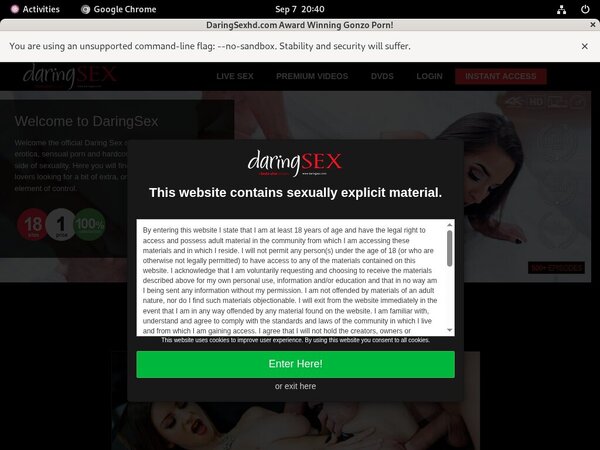 Daringsexhd.com Signup