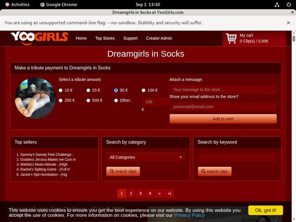 DreamgirlsInSocks Membership Account DreamgirlsInSocks Membership Account