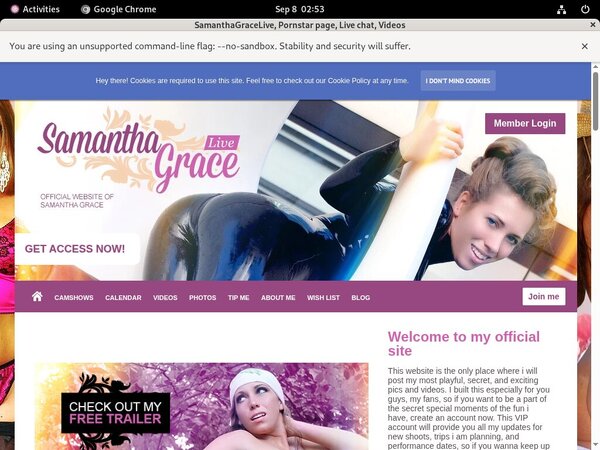 Free Samanthagracelive.modelcentro.com Username And Pass