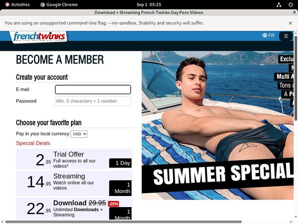 French Twinks Free Trial Subscription