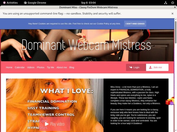 Join Dominant Miss - Classy FinDom Webcam Mistress Free
