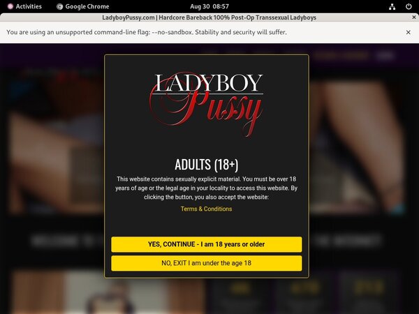 Ladyboypussy.com Free Trial Deal