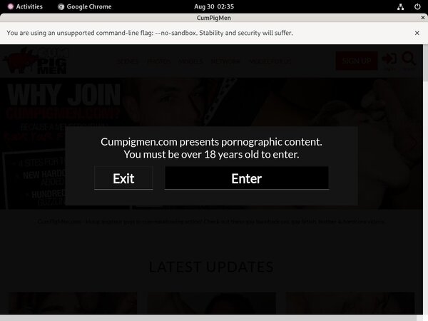 Login To Cum Pig Men For Free