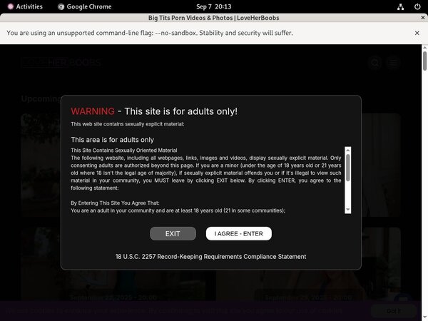 Loveherboobs.com Account Information