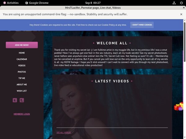 Trixievonlucifer.modelcentro.com Allow Paypal