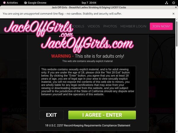 Working Jackoffgirls Account
