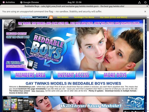 Beddable Boys Without Joining