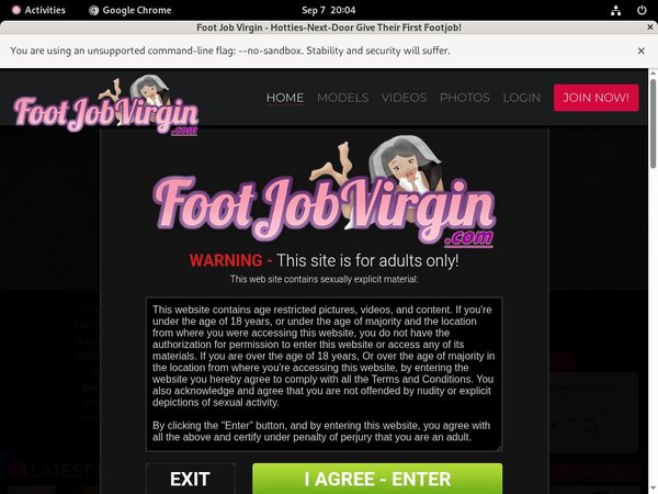 Footjobvirgin.com With Discover Card